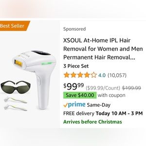 xSoul ipl hair removal kit | NIB | At home DIY | NEW